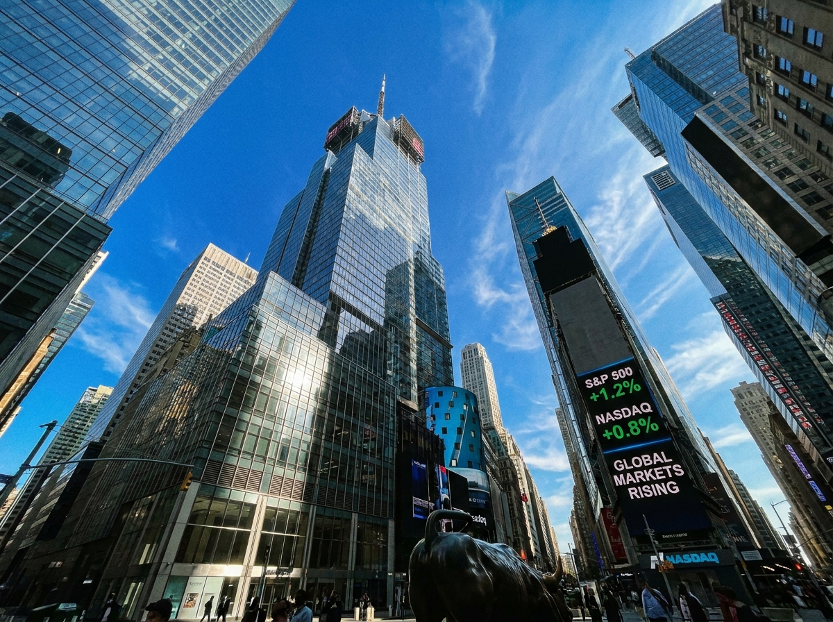Glass office towers representing capital markets and investment sales